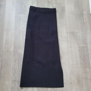 American Eagle Outfitters black knit maxi skirt with thigh slit XXS